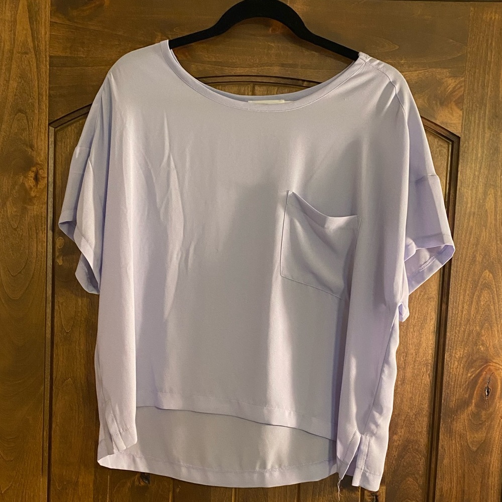 Oversized Lavender Chiffon Top